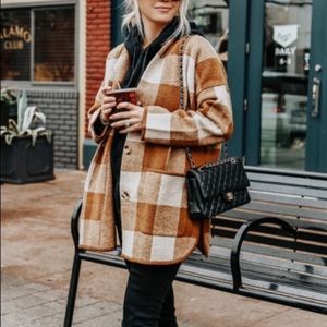 Madewell Buffalo Check Sweater Coat
